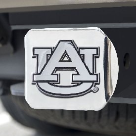 Auburn Tigers Chrome Metal Hitch Cover with Chrome Metal 3D Emblem, 14946