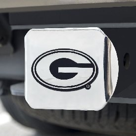Georgia Bulldogs Chrome Metal Hitch Cover with Chrome Metal 3D Emblem, 14987