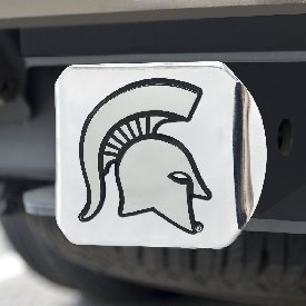 Michigan State Spartans Chrome Metal Hitch Cover with Chrome Metal 3D Emblem, 15073