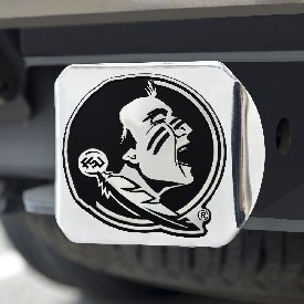 Florida State Seminoles Chrome Metal Hitch Cover with Chrome Metal 3D Emblem, 15085