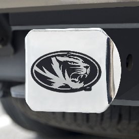 Missouri Tigers Chrome Metal Hitch Cover with Chrome Metal 3D Emblem, 15097