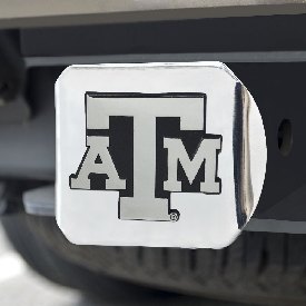 Texas A&M Aggies Chrome Metal Hitch Cover with Chrome Metal 3D Emblem, 15103