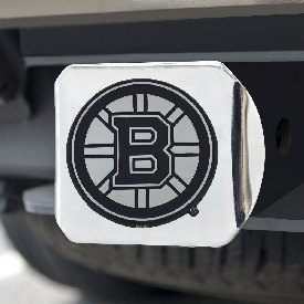 Boston Bruins Chrome Metal Hitch Cover with Chrome Metal 3D Emblem, 15143
