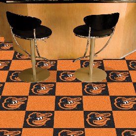 Baltimore Orioles Team Carpet Tiles - 45 Sq Ft., 15170