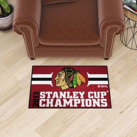 Chicago Blackhawks Starter Mat Accent Rug - 19in. x 30in., 2013 NHL Stanley Cup Champions, 15189 Chicago Blackhawks Starter Mat Accent Rug - 19in. x 30in., 2013 NHL Stanley Cup Champions, 15189
