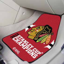 Chicago Blackhawks Front Carpet Car Mat Set - 2 Pieces, 2013 NHL Stanley Cup Champions, 15190 Chicago Blackhawks Front Carpet Car Mat Set - 2 Pieces, 2013 NHL Stanley Cup Champions, 15190