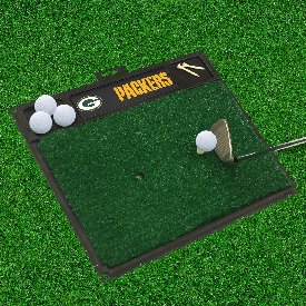 Green Bay Packers Golf Hitting Mat - Oval G Primary Logo & Wordmark, 15462
