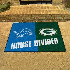 NFL House Divided - Lions / Packers House Divided Rug - 34 in. x 42.5 in. - House Divided, 15555