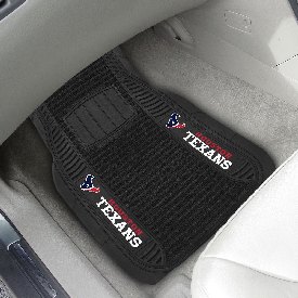 Houston Texans 2 Piece Deluxe Car Mat Set - Bull Head Primary Logo & Wordmark, 15563