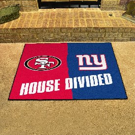 NFL -San Francisco 49ers - New York Giants House Divided Rugs 33.75"x42.5", 15596