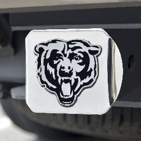 Chicago Bears Chrome Metal Hitch Cover with Chrome Metal 3D Emblem, 15608