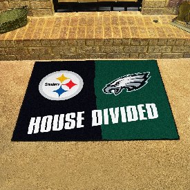 NFL - Steelers/Eagles House Divided Rugs 33.75"x42.5", 17113
