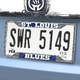St. Louis Blues Chrome Metal License Plate Frame, 6.25in x 12.25in, 17186