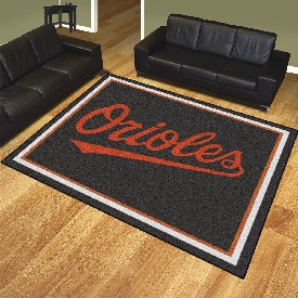 Baltimore Orioles 8ft. x 10 ft. Plush Area Rug "Orioles" Logo, 17413