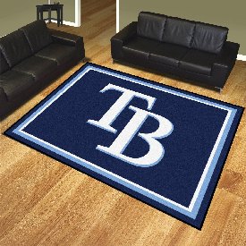 Tampa Bay Rays 8ft. x 10 ft. Plush Area Rug - TB Cap Logo, 17437
