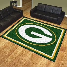 Green Bay Packers 8ft. x 10 ft. Plush Area Rug - Oval G Primary Logo, 17482