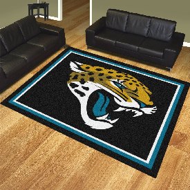 Jacksonville Jaguars 8ft. x 10 ft. Plush Area Rug - Jaguar Head Primary Logo, 17485