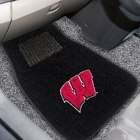 Wisconsin Badgers Embroidered Car Mat Set - 2 Pieces, 17597