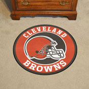 Cleveland Browns Roundel Rug - 27in. Diameter - Browns Helmet Primary Logo, 17681