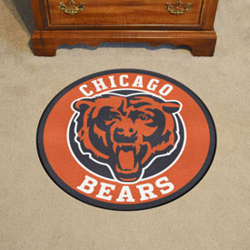 Chicago Bears Roundel Rug - 27in. Diameter - Bear Head Primary Logo, 17954