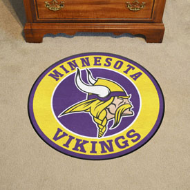 Minnesota Vikings Roundel Rug - 27in. Diameter - Viking Head Primary Logo, 17965