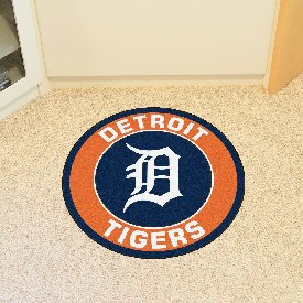 Detroit Tigers Roundel Rug - 27in. Diameter - D Primary Cap Logo, 18135