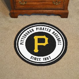 Pittsburgh Pirates Roundel Rug - 27in. Diameter - Circular Pirates Secondary Logo, 18147