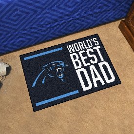 NFL - Carolina Panthers Starter Mat - World's Best Dad 19"x30", 18161