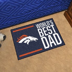 Denver Broncos Starter Mat Accent Rug - 19in. x 30in. World's Best Dad Starter Mat, 18166
