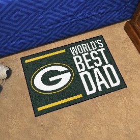 Green Bay Packers Starter Mat Accent Rug - 19in. x 30in. World's Best Dad Starter Mat, 18168