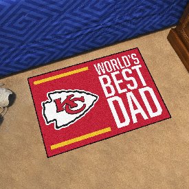Kansas City Chiefs Starter Mat Accent Rug - 19in. x 30in. World's Best Dad Starter Mat, 18172