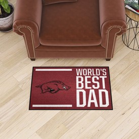 Arkansas Razorbacks Starter Mat Accent Rug - 19in. x 30in. World's Best Dad Starter Mat, 18200