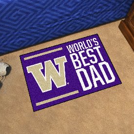University of Washington Starter Mat - World's Best Dad 19"x30", 18235