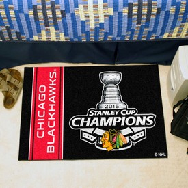 Chicago Blackhawks 2015 NHL Stanley Cup Champions Starter Mat Accent Rug - 19in. x 30in., 18252