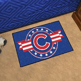 Chicago Cubs Starter Mat Accent Rug - 19in. x 30in. Patriotic Starter Mat, 18532
