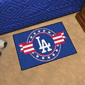Los Angeles Dodgers Starter Mat Accent Rug - 19in. x 30in. Patriotic Starter Mat, 18541