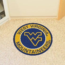 West Virginia Mountaineers Roundel Rug - 27in. Diameter, 18648