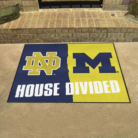 Notre Dame / Michigan House Divided Rug 33.75"x42.5", 18679