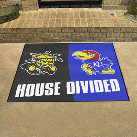 House Divided - Wichita State / Kansas House Divided House Divided Rug - 34 in. x 42.5 in., 18686
