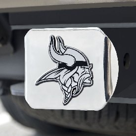 Minnesota Vikings Chrome Metal Hitch Cover with Chrome Metal 3D Emblem, 18710