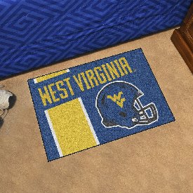 West Virginia Mountaineers Starter Mat Accent Rug - 19in. x 30in., Unifrom Design, 18790