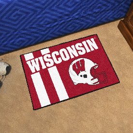 Wisconsin Badgers Starter Mat Accent Rug - 19in. x 30in., Unifrom Design, 18791