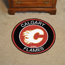 Calgary Flames Roundel Rug - 27in. Diameter, 18865