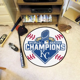 Kansas City Royals 2015 MLB World Series Champions Baseball Rug - 27in. Diameter, 18927