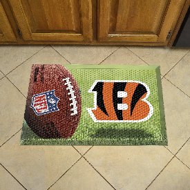 Cincinnati Bengals Scraper Mat 19"x30", 18948-GR Cincinnati Bengals Scraper Mat 19"x30", 18948-GR