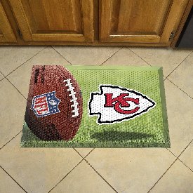 Kansas City Chiefs Rubber Scraper Door Mat - KC Arrow Primary Logo, 18966