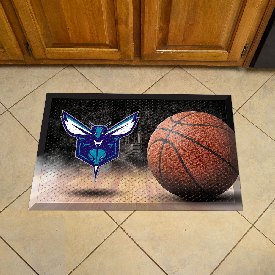 Charlotte Hornets Rubber Scraper Door Mat, 19068