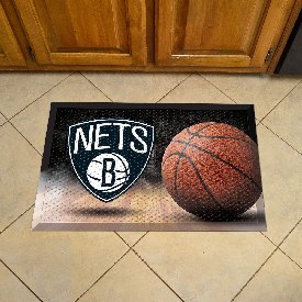 Brooklyn Nets Rubber Scraper Door Mat, 19096