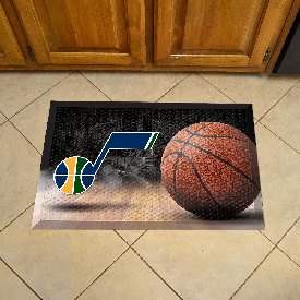 Utah Jazz Rubber Scraper Door Mat, 19120