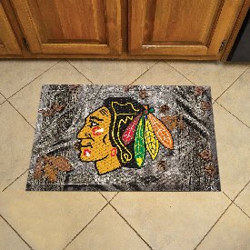 Chicago Blackhawks Scraper Mat 19"x30", 19134-GR Chicago Blackhawks Scraper Mat 19"x30", 19134-GR